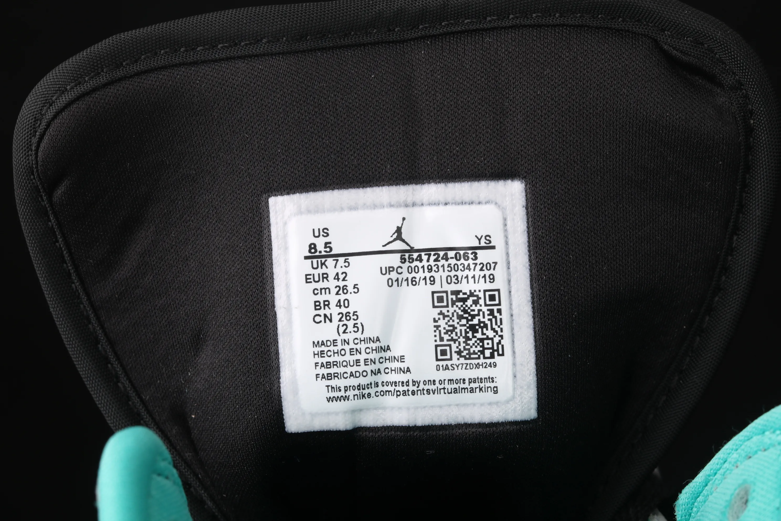 All categories Air Jordan Jordan series basketball shoes Air Jordan 1 Mid Air Jordan 1 Mid AJ1 Joe 1 Zhongbang basketball shoes 554724-063